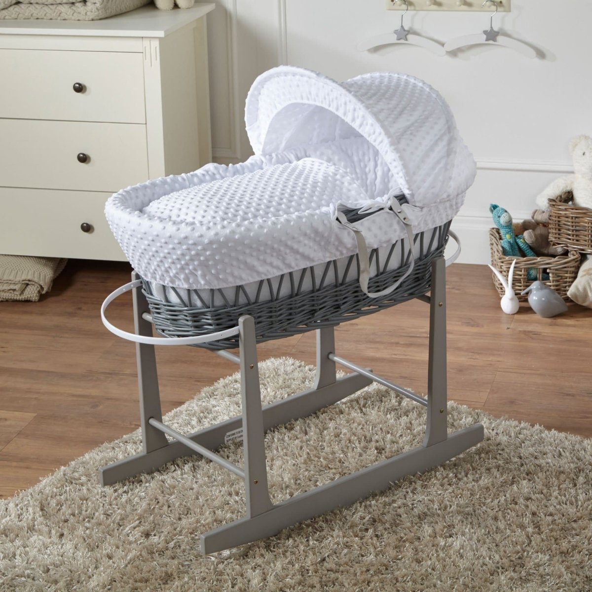Wicker Baby Moses Basket With Stand | Luxury Home Accessories | Heulog Glow