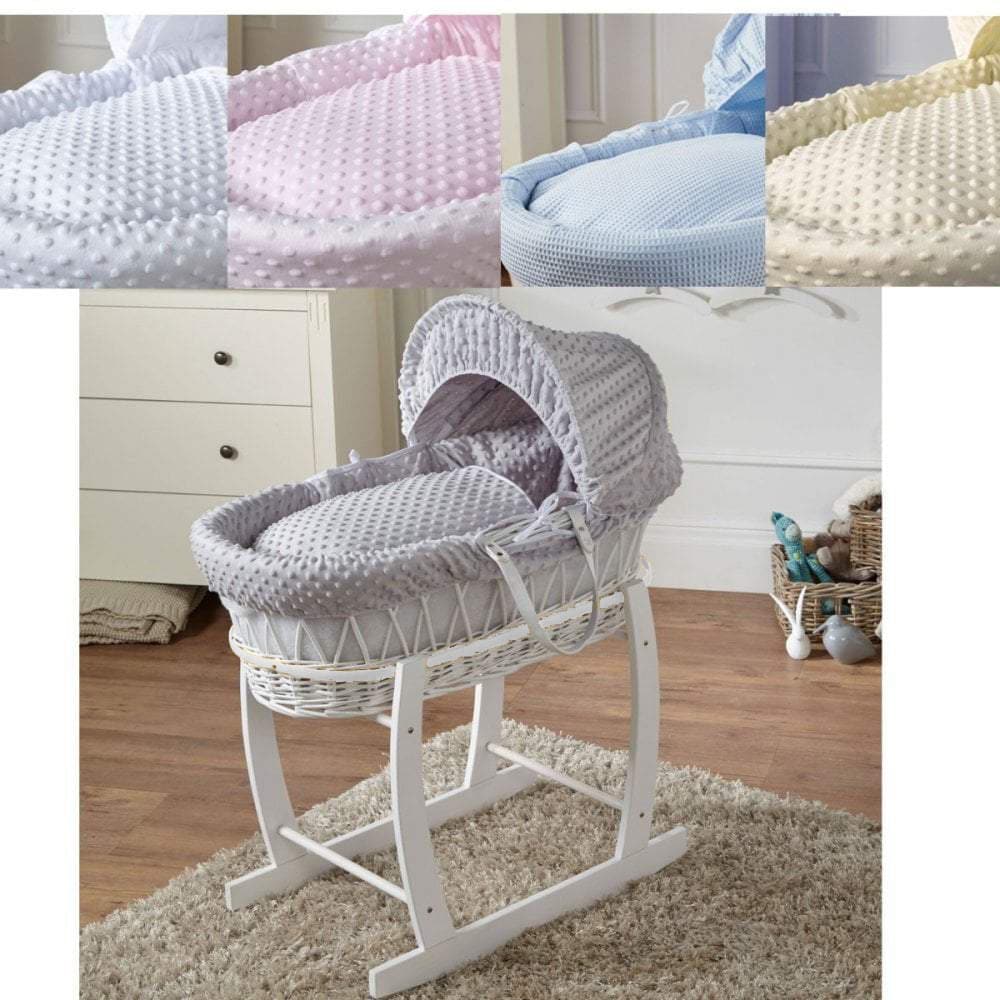 Wicker Baby Moses Basket With Stand | Luxury Home Accessories | Heulog Glow