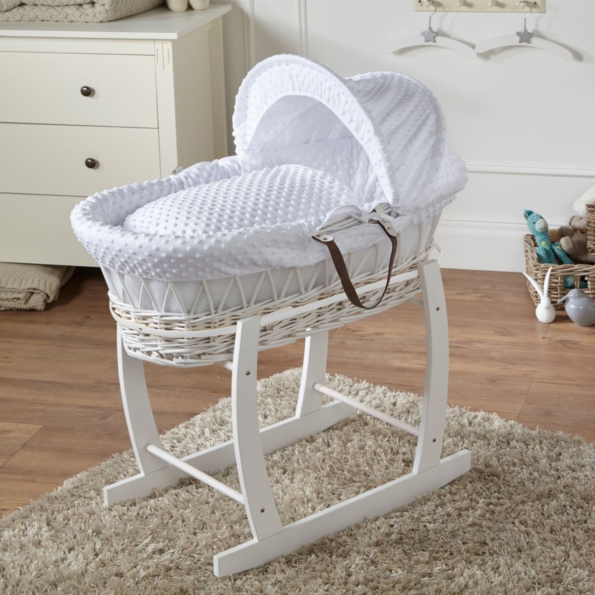 Wicker Baby Moses Basket With Stand | Luxury Home Accessories | Heulog Glow
