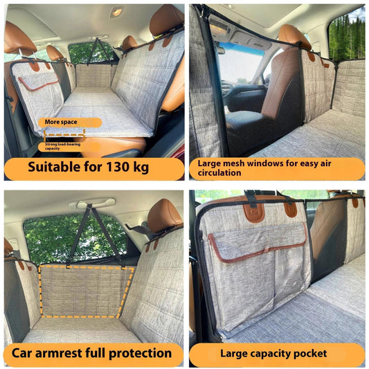 Widened Support Plate Car Dog Bed Rear Seat Pet Pad | Luxury Home Accessories | Heulog Glow