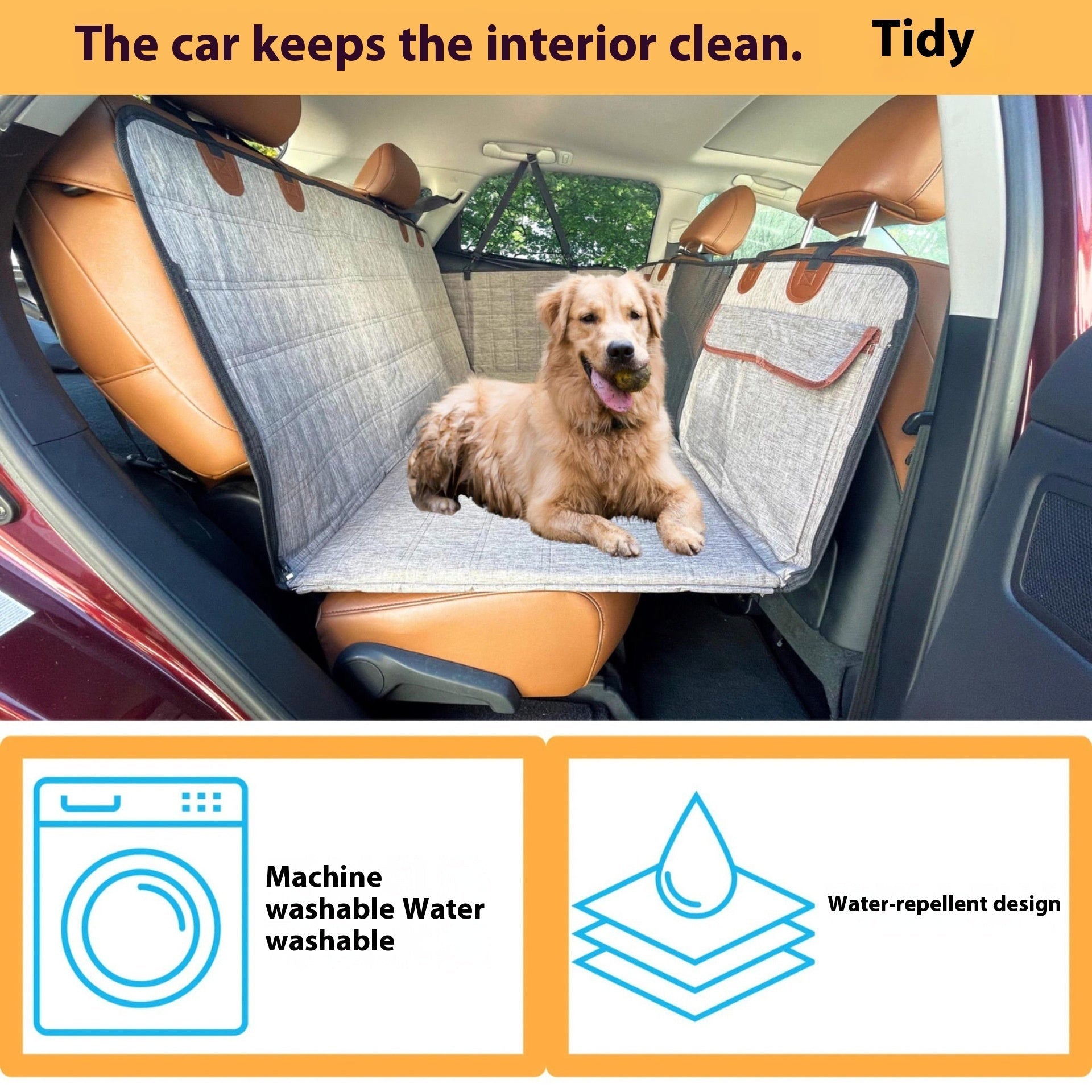 Widened Support Plate Car Dog Bed Rear Seat Pet Pad | Luxury Home Accessories | Heulog Glow
