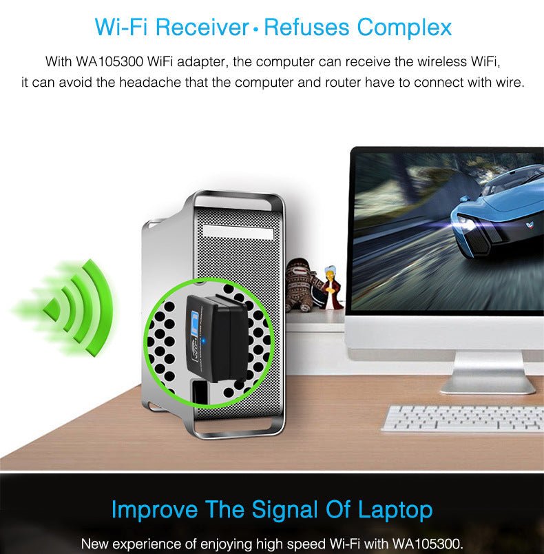 WIFI wireless receiver mini wireless card | Luxury Home Accessories | Heulog Glow