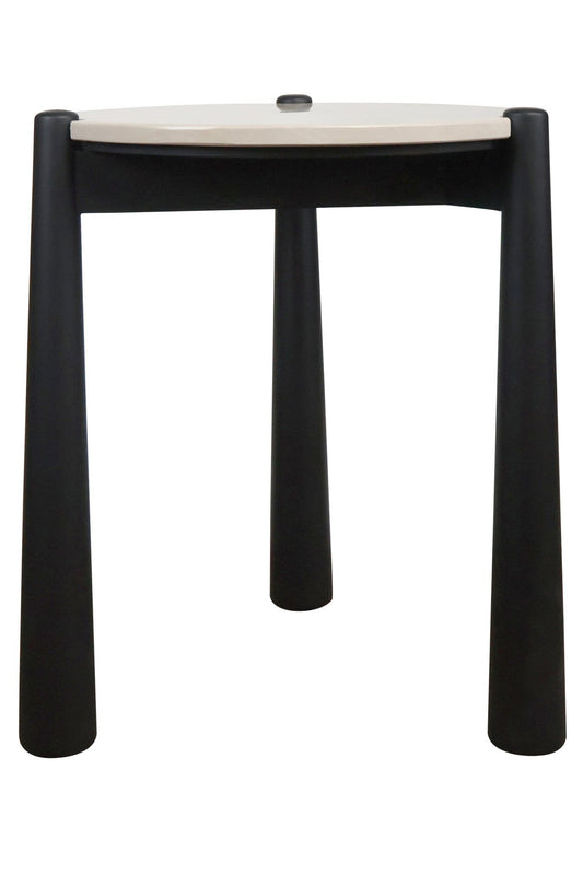 Wilbur Cream Marble Top and Mango Wood Side Table | Luxury Home Accessories | Heulog Glow