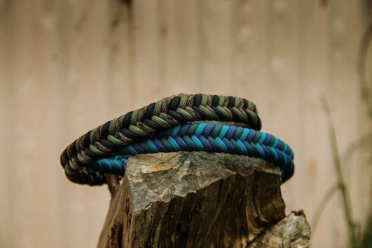 Wild Wonders Braided Collar (Green) - Handmade Paracord Dog Collar | Luxury Home Accessories | Heulog Glow