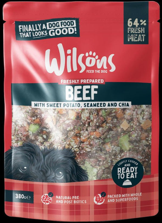 Wilsons Fresh Beef Wet Pouch 380g | Luxury Home Accessories | Heulog Glow