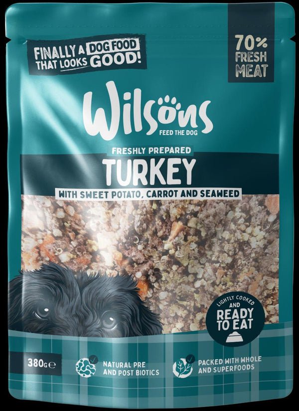 Wilsons Fresh Turkey Wet Pouch 380g | Luxury Home Accessories | Heulog Glow