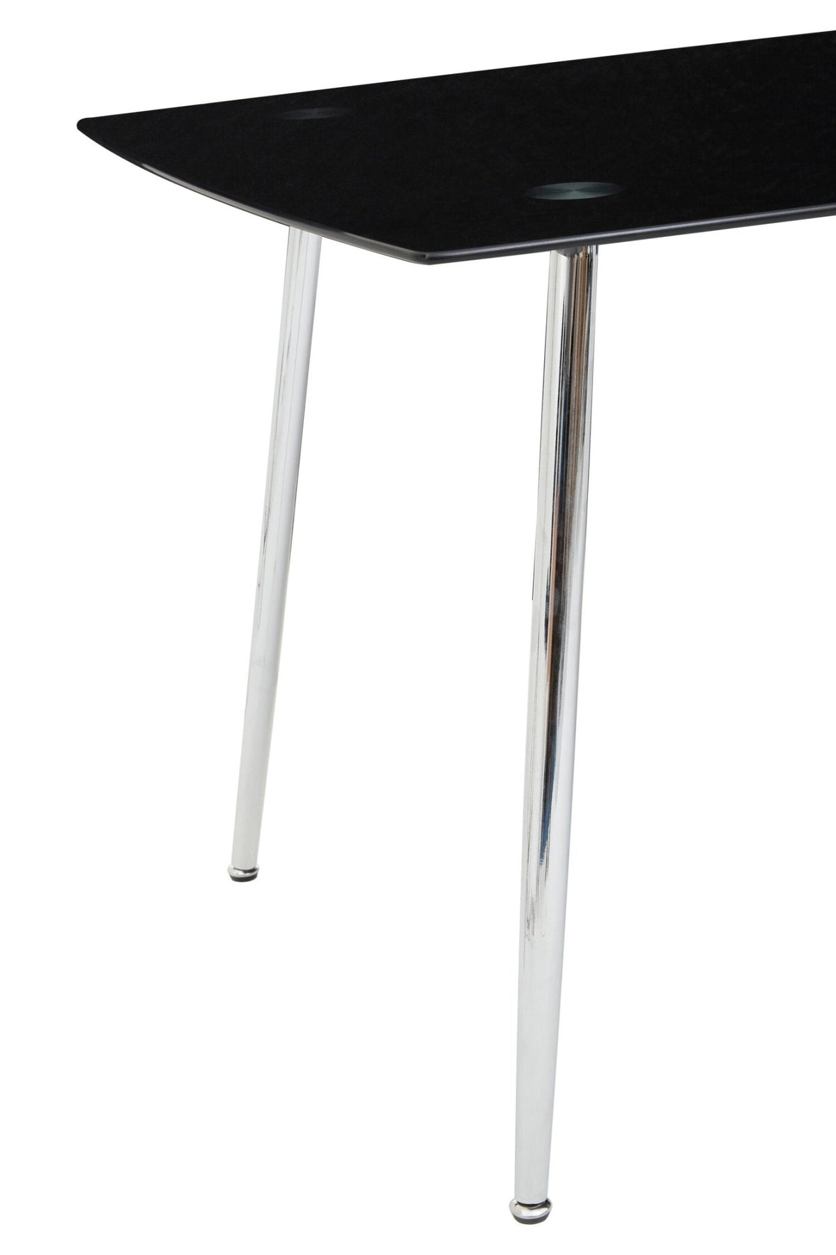 Wimslow BlackTempered Glass Dining Table with 6 Chairs | Luxury Home Accessories | Heulog Glow