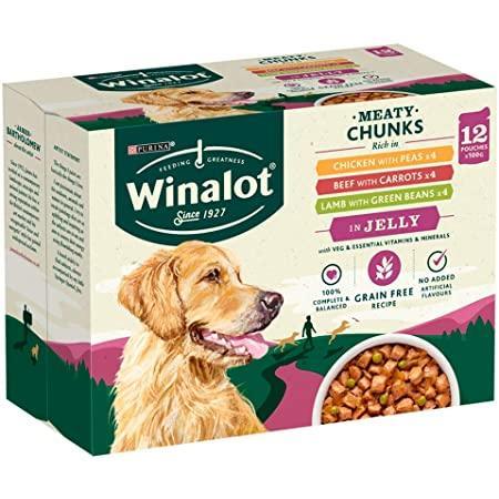 Winalot Adult Meaty Chunks in Jelly 4 x 12 X 100g | Luxury Home Accessories | Heulog Glow