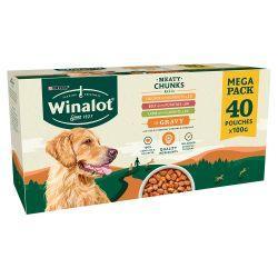 Winalot Meaty Chunks Pouches Mega Pack Mixed Chunks in Gravy 40pk, 100g | Luxury Home Accessories | Heulog Glow