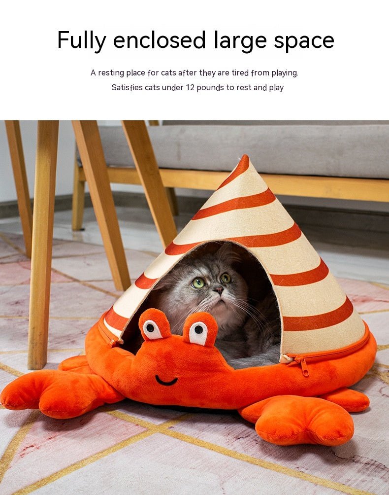 Winter Cat Nest Semi-closed Removable And Washable Villa | Luxury Home Accessories | Heulog Glow
