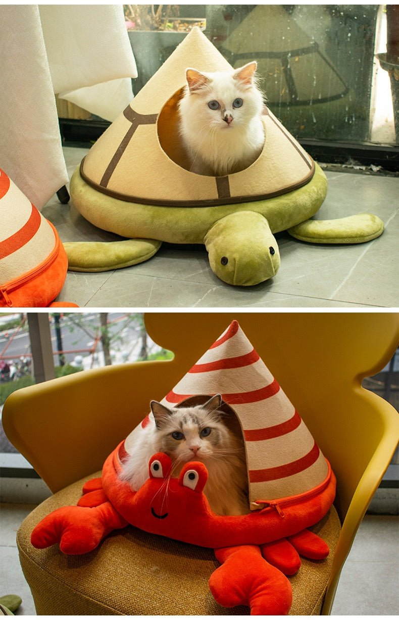 Winter Cat Nest Semi-closed Removable And Washable Villa | Luxury Home Accessories | Heulog Glow