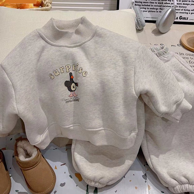 Winter Children's Fleece-Lined Warm Hoodie Set | Luxury Home Accessories | Heulog Glow