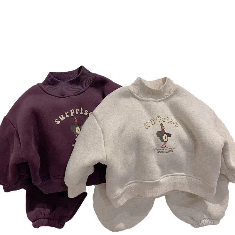 Winter Children's Fleece-Lined Warm Hoodie Set | Luxury Home Accessories | Heulog Glow