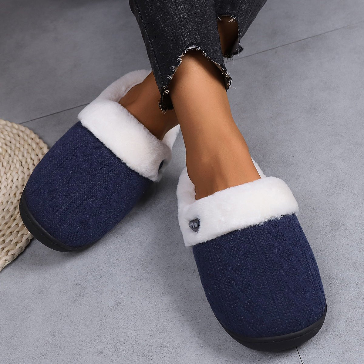Winter Cotton Slippers Baotou Warm Flat Slippers Home Daily Soft Non-slip Bottom House Shoes Women Men Couple | Luxury Home Accessories | Heulog Glow