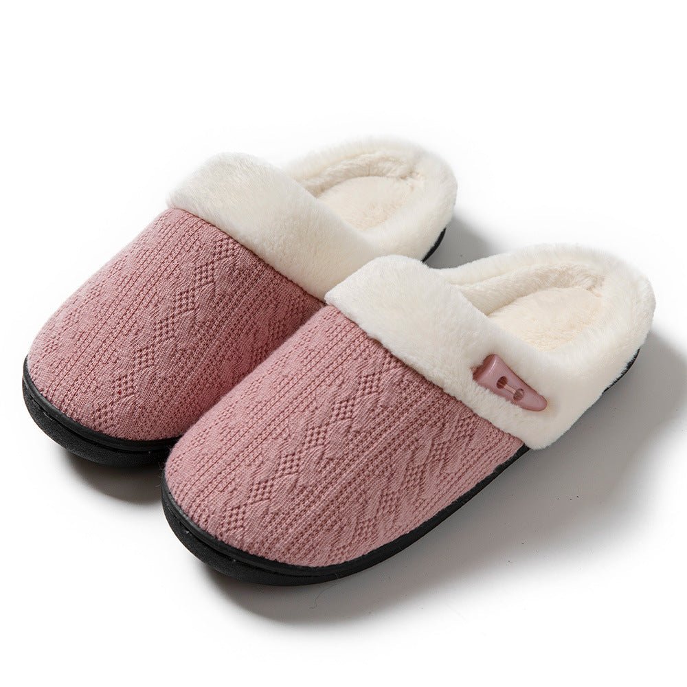Winter Cotton Slippers Baotou Warm Flat Slippers Home Daily Soft Non-slip Bottom House Shoes Women Men Couple | Luxury Home Accessories | Heulog Glow