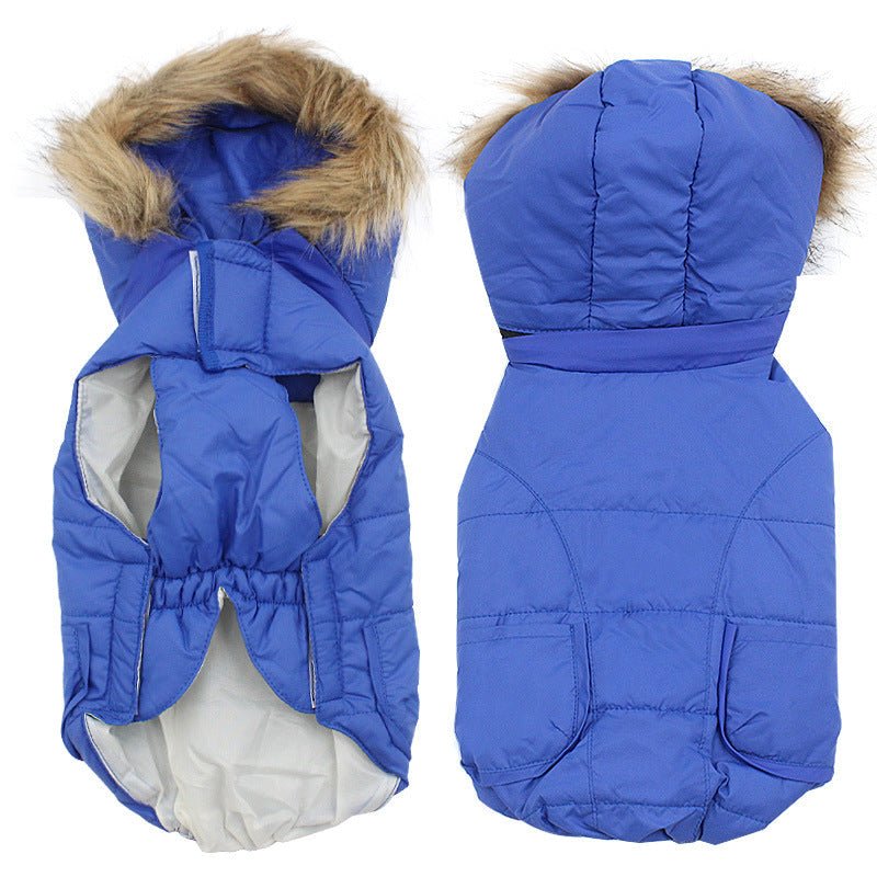Winter Detachable Hooded Fur Collar Dog Clothes | Luxury Home Accessories | Heulog Glow