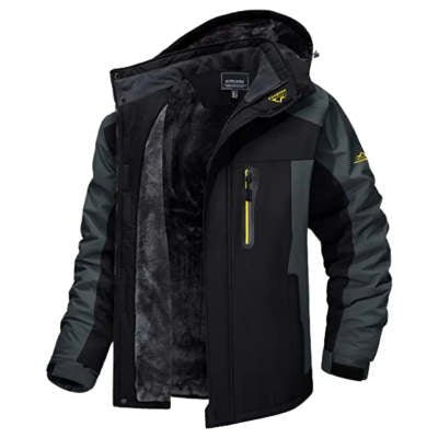 Winter Hooded Jacket Fashion Casual Warm Fleece Coat Windproof Rainproof Parka Windbreaker Men's Top | Luxury Home Accessories | Heulog Glow