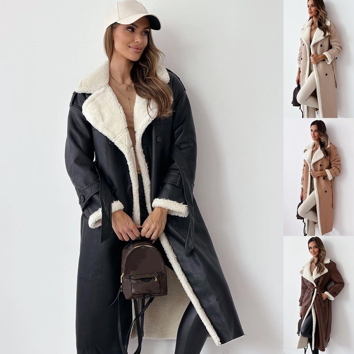 Winter Jacket With Belt Fashion Double Breasted Lapel Windbreaker Women's Long Trench Coat Mid-length Overcoat Clothing | Luxury Home Accessories | Heulog Glow