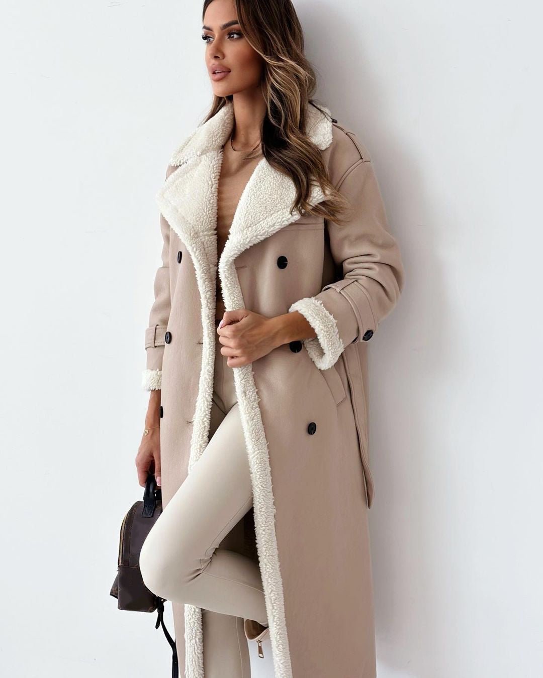 Winter Jacket With Belt Fashion Double Breasted Lapel Windbreaker Women's Long Trench Coat Mid-length Overcoat Clothing | Luxury Home Accessories | Heulog Glow