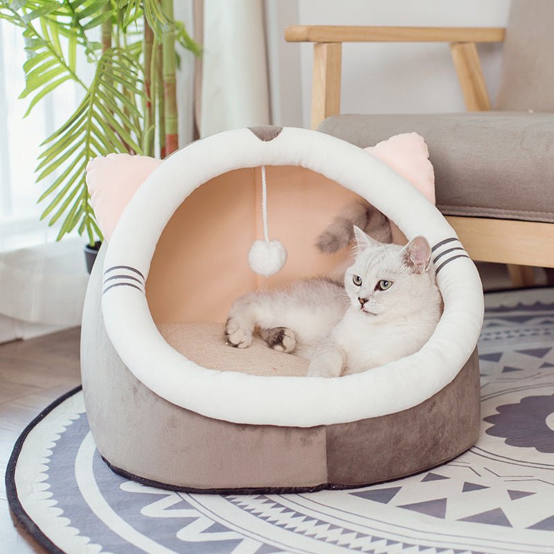 Winter pet cat house with velvet | Luxury Home Accessories | Heulog Glow