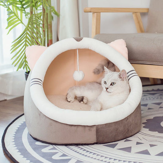 Winter pet cat house with velvet | Luxury Home Accessories | Heulog Glow