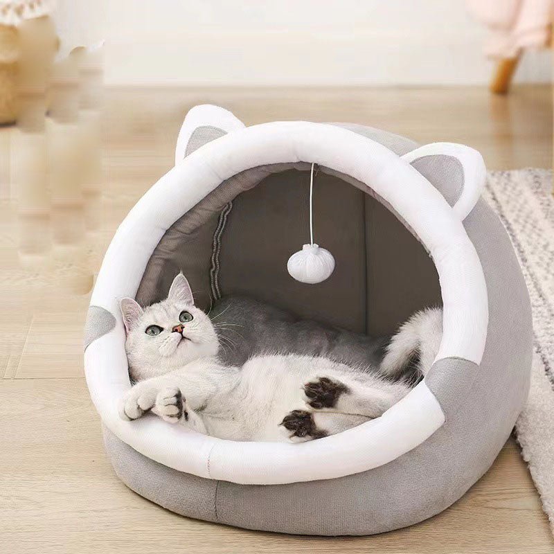 Winter pet cat house with velvet | Luxury Home Accessories | Heulog Glow