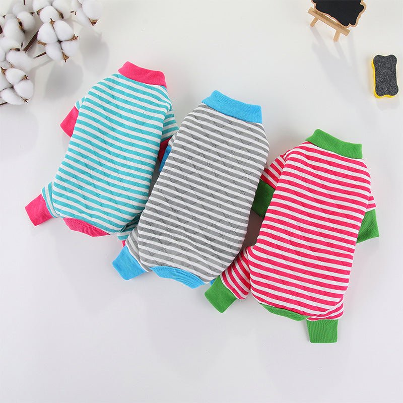 Winter Pet Dog Striped Four-legged Coat | Luxury Home Accessories | Heulog Glow