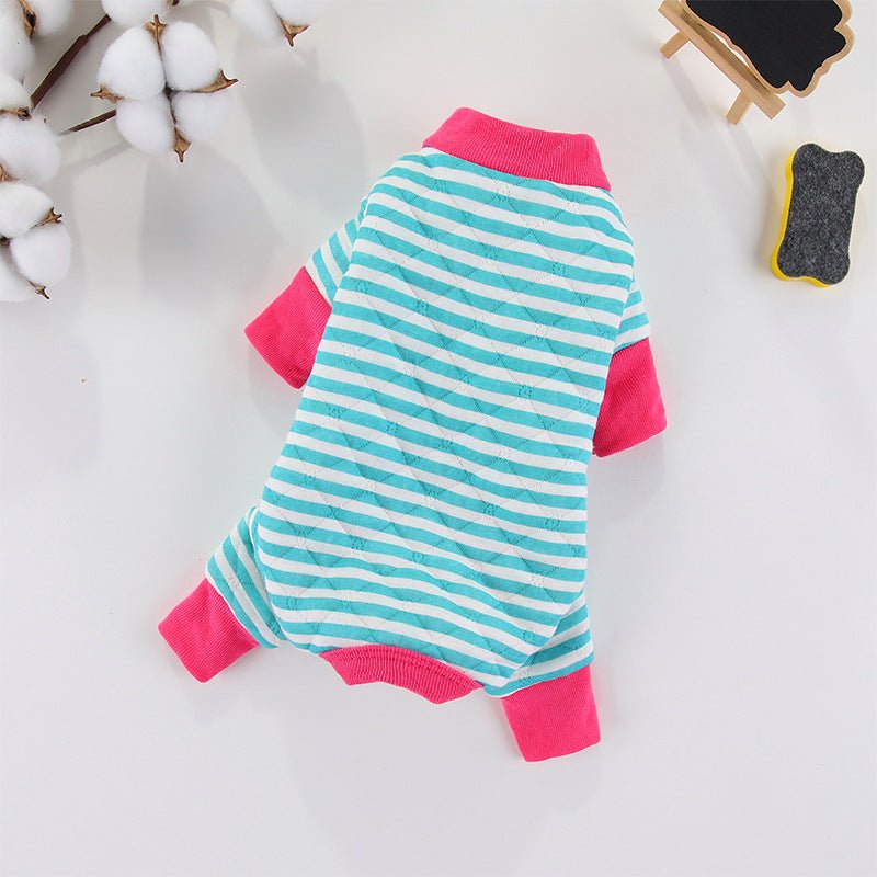 Winter Pet Dog Striped Four-legged Coat | Luxury Home Accessories | Heulog Glow