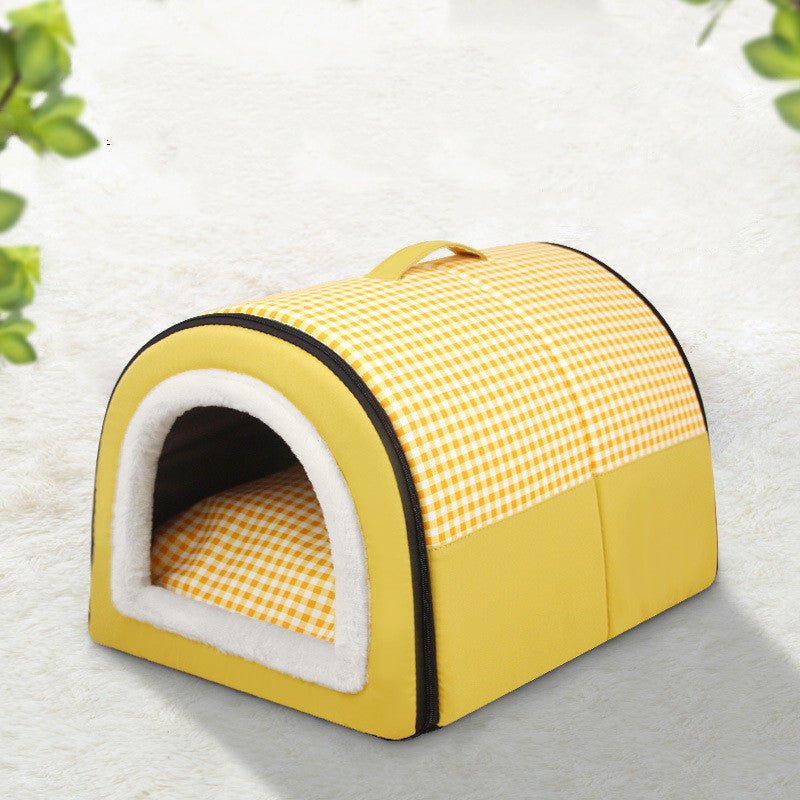 Winter Thicken Thermal Four Seasons Universal Semi-enclosed Pet Bed | Luxury Home Accessories | Heulog Glow