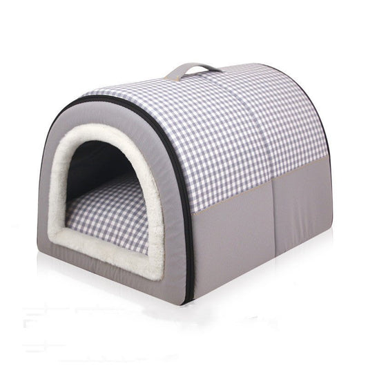 Winter Thicken Thermal Four Seasons Universal Semi-enclosed Pet Bed | Luxury Home Accessories | Heulog Glow