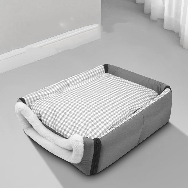 Winter Thicken Thermal Four Seasons Universal Semi-enclosed Pet Bed | Luxury Home Accessories | Heulog Glow