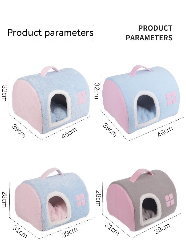 Winter Warm Closed Portable Cat Nest | Luxury Home Accessories | Heulog Glow