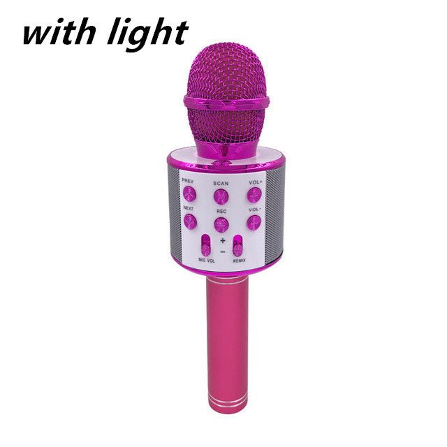Wireless Microphone Portable Bluetooth Mini Home Ktv For Music Playing Singing Speaker Player | Luxury Home Accessories | Heulog Glow