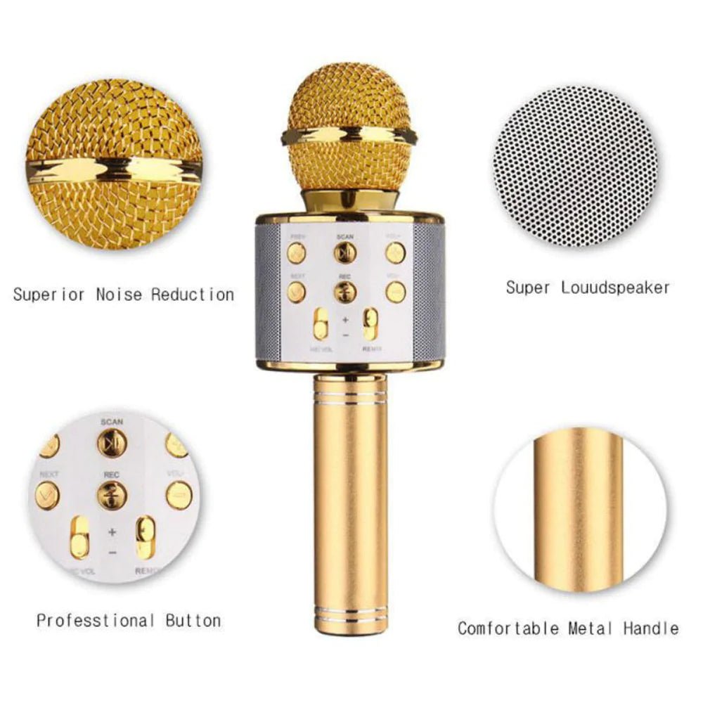 Wireless Microphone Portable Bluetooth Mini Home Ktv For Music Playing Singing Speaker Player | Luxury Home Accessories | Heulog Glow