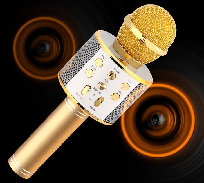 Wireless Microphone Portable Bluetooth Mini Home Ktv For Music Playing Singing Speaker Player | Luxury Home Accessories | Heulog Glow