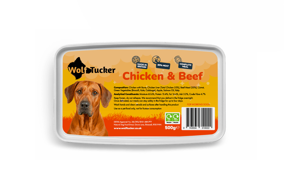Wolf Tucker Working Dog Chicken & Beef Meal 1kg | Luxury Home Accessories | Heulog Glow