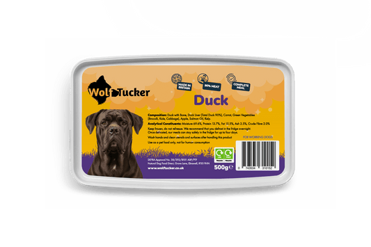 Wolf Tucker Working Dog Duck Meal 1kg | Luxury Home Accessories | Heulog Glow
