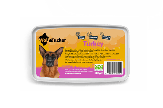 Wolf Tucker Working Dog Turkey Meal 1kg | Luxury Home Accessories | Heulog Glow
