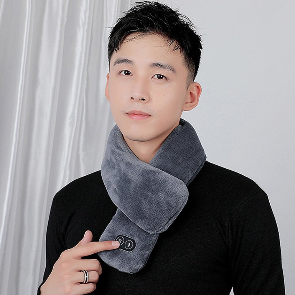 Women Men Soft Temperature Control Pain Relief Cervical Massage Shoulder Neck Wrap USB Heated Scarf Shawl Washable Winter Warm | Luxury Home Accessories | Heulog Glow