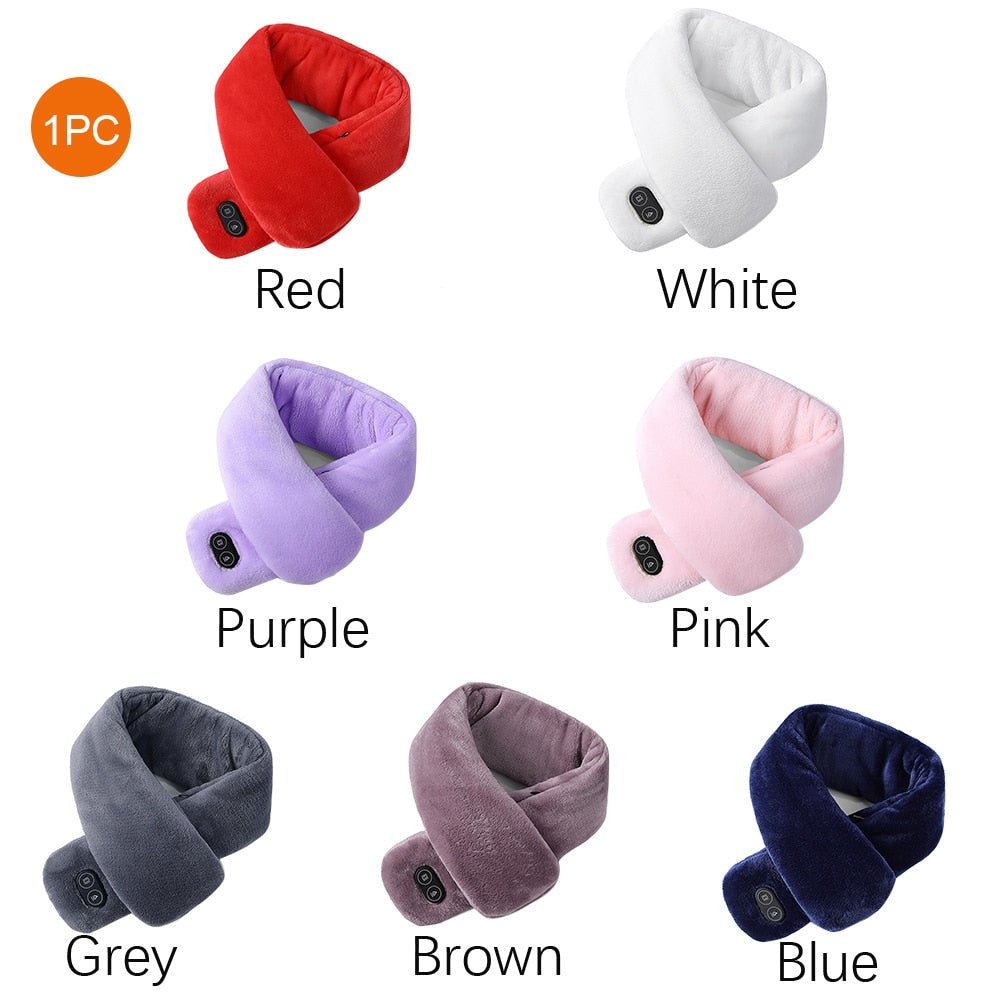 Women Men Soft Temperature Control Pain Relief Cervical Massage Shoulder Neck Wrap USB Heated Scarf Shawl Washable Winter Warm | Luxury Home Accessories | Heulog Glow