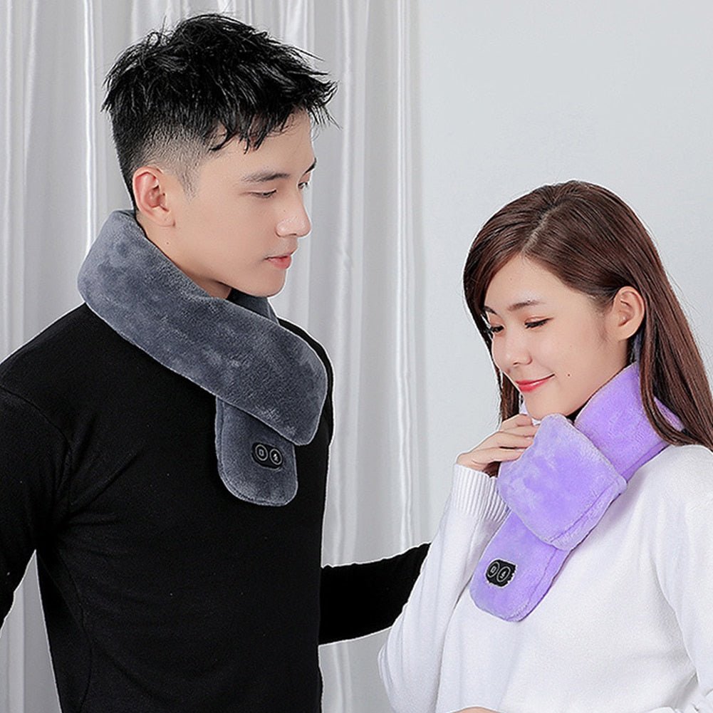 Women Men Soft Temperature Control Pain Relief Cervical Massage Shoulder Neck Wrap USB Heated Scarf Shawl Washable Winter Warm | Luxury Home Accessories | Heulog Glow