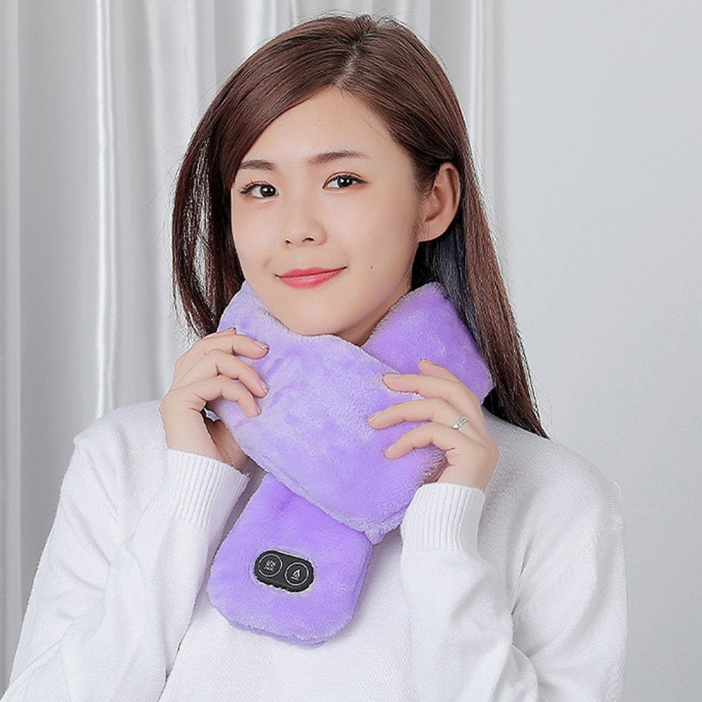 Women Men Soft Temperature Control Pain Relief Cervical Massage Shoulder Neck Wrap USB Heated Scarf Shawl Washable Winter Warm | Luxury Home Accessories | Heulog Glow