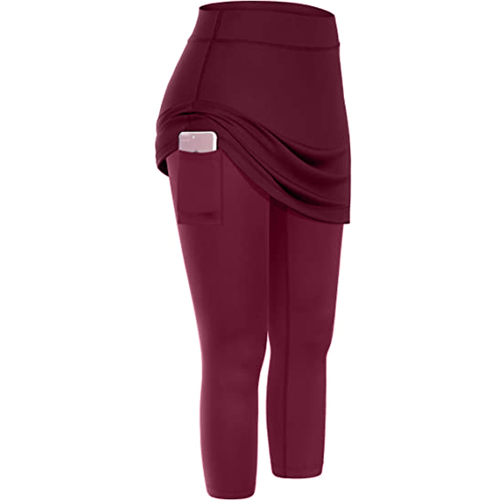Women Tennis Skirted Leggings Pockets Elastic Sports Yoga Capris Skirts Legging | Luxury Home Accessories | Heulog Glow