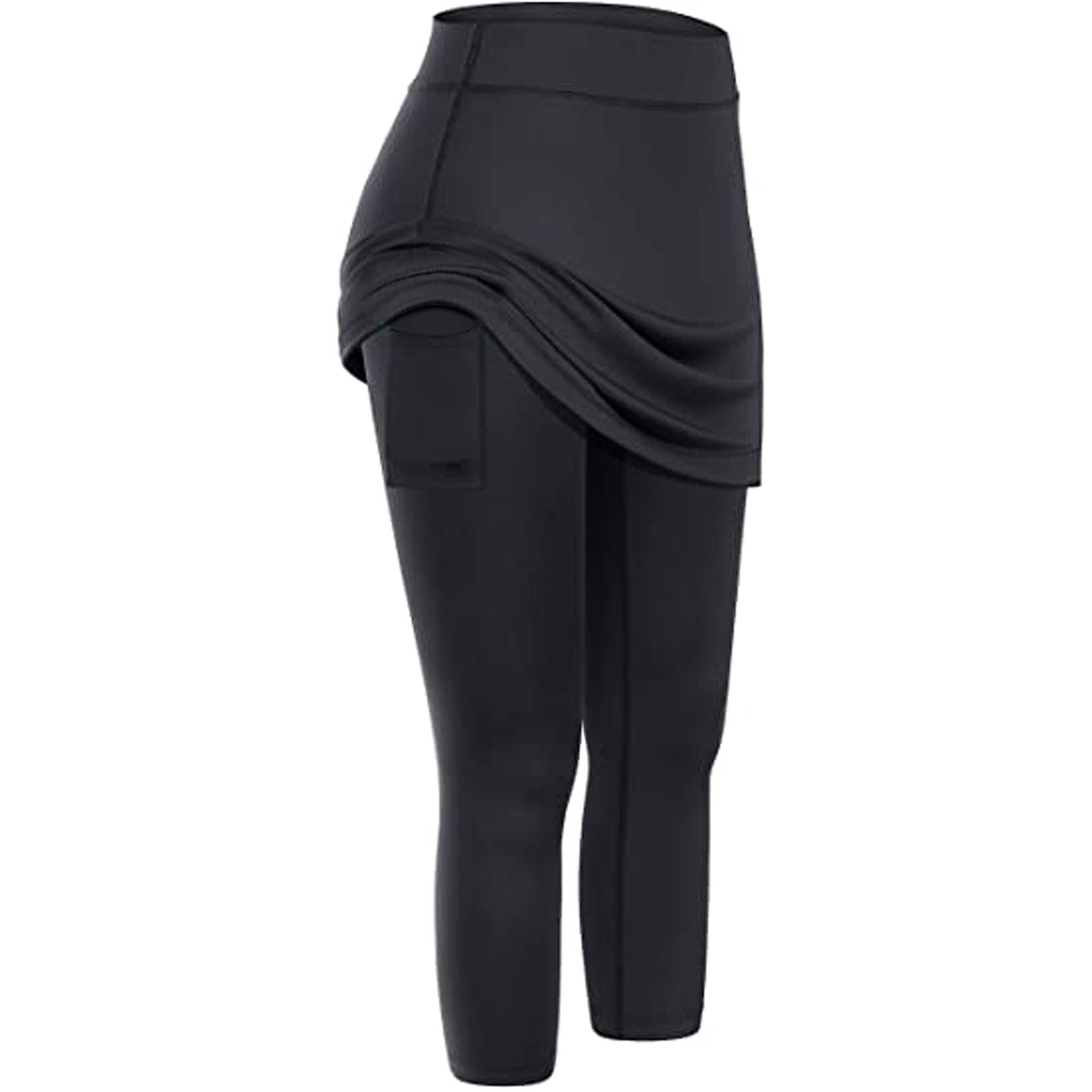 Women Tennis Skirted Leggings Pockets Elastic Sports Yoga Capris Skirts Legging | Luxury Home Accessories | Heulog Glow