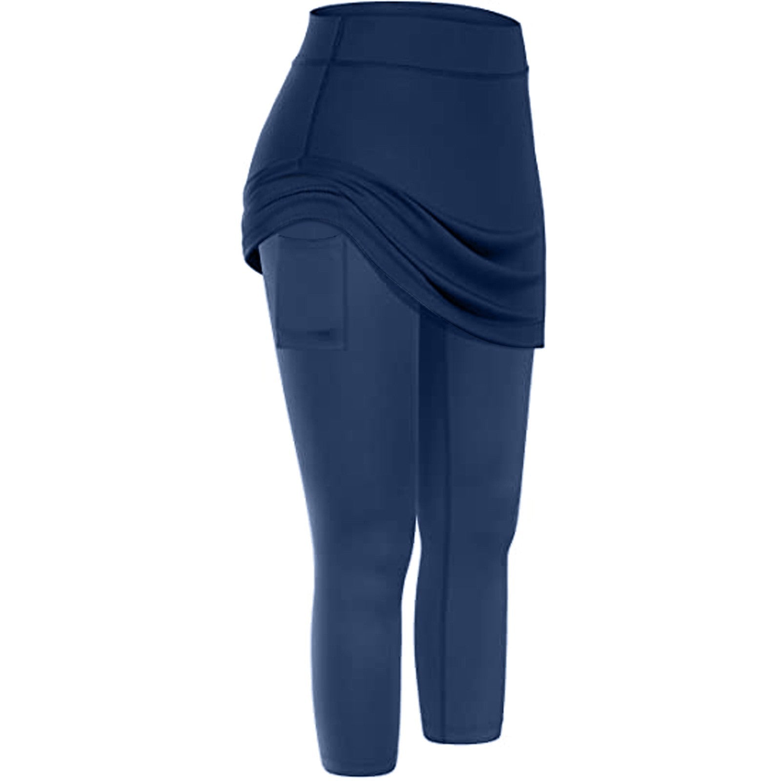 Women Tennis Skirted Leggings Pockets Elastic Sports Yoga Capris Skirts Legging | Luxury Home Accessories | Heulog Glow