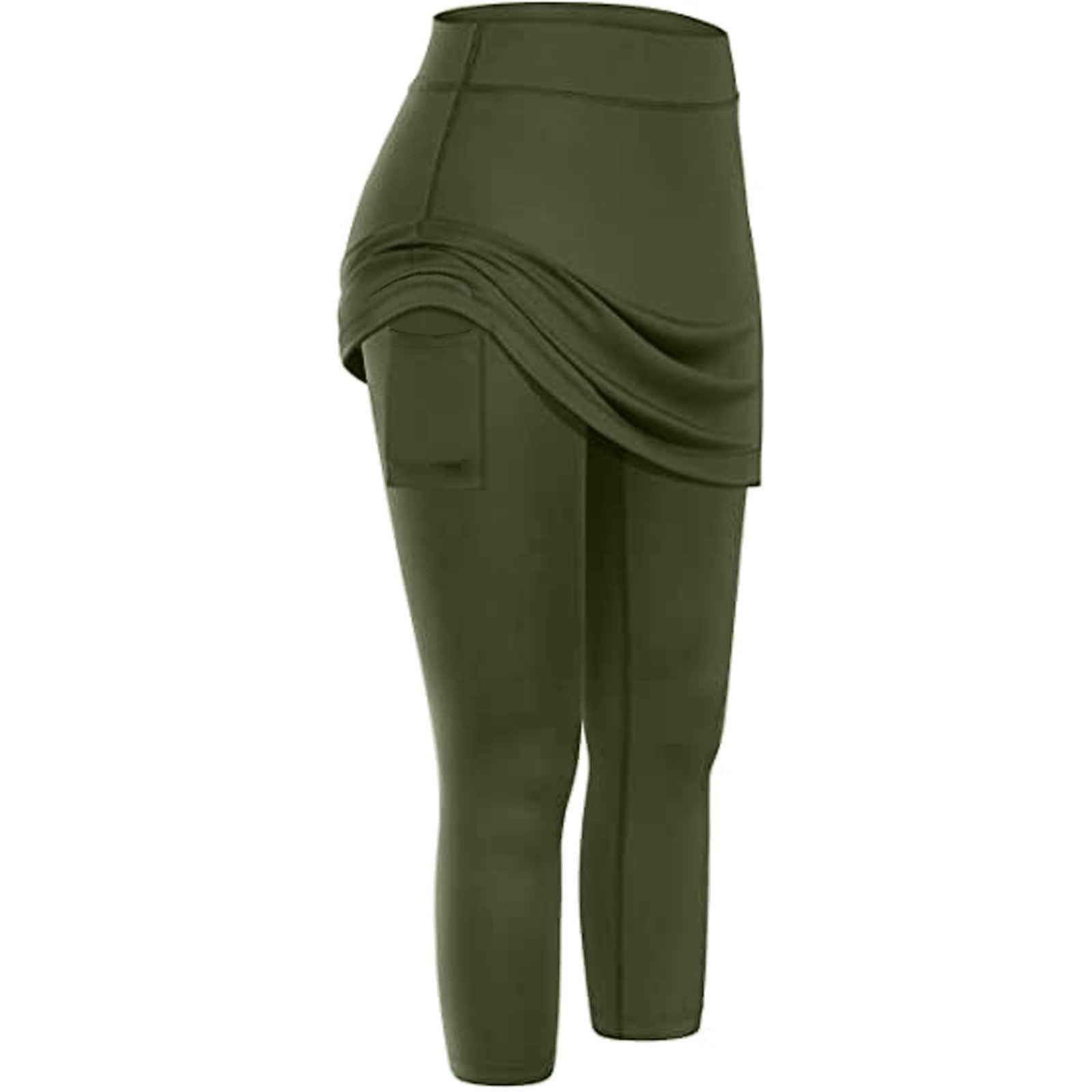 Women Tennis Skirted Leggings Pockets Elastic Sports Yoga Capris Skirts Legging | Luxury Home Accessories | Heulog Glow