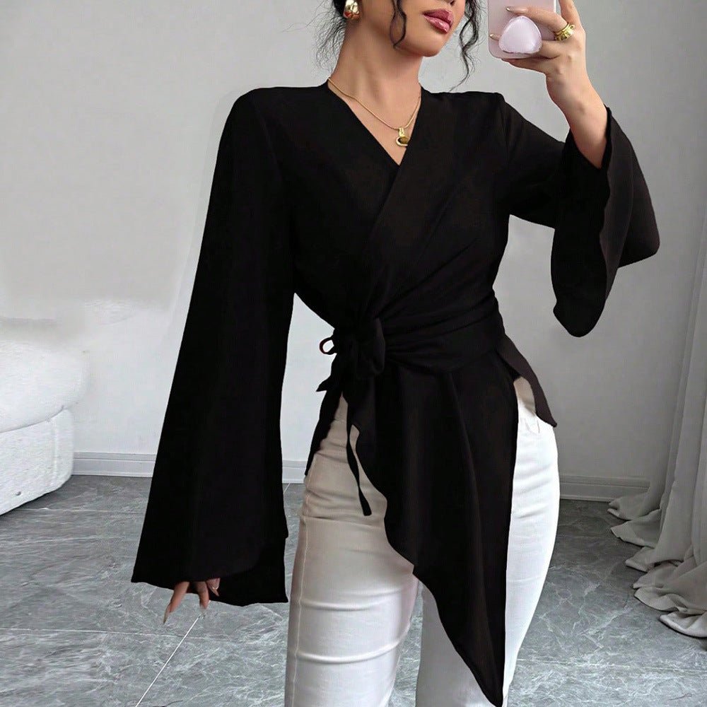 Women's Autumn New Collection Light Mature-Style Satin Top | Luxury Home Accessories | Heulog Glow