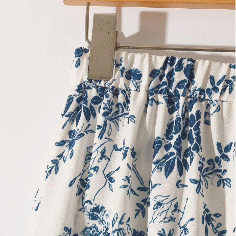 Women's Casual High-Waisted Printed Flared Skirt | Luxury Home Accessories | Heulog Glow