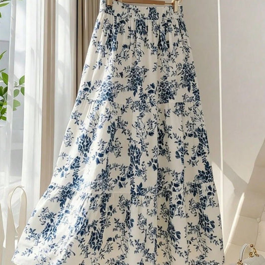 Women's Casual High-Waisted Printed Flared Skirt | Luxury Home Accessories | Heulog Glow