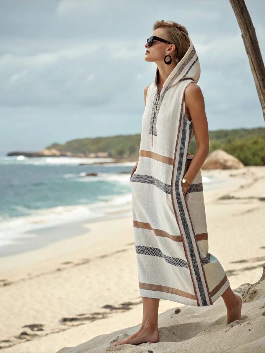 Women's Casual Sleeveless Split Dress With Two Pockets | Luxury Home Accessories | Heulog Glow